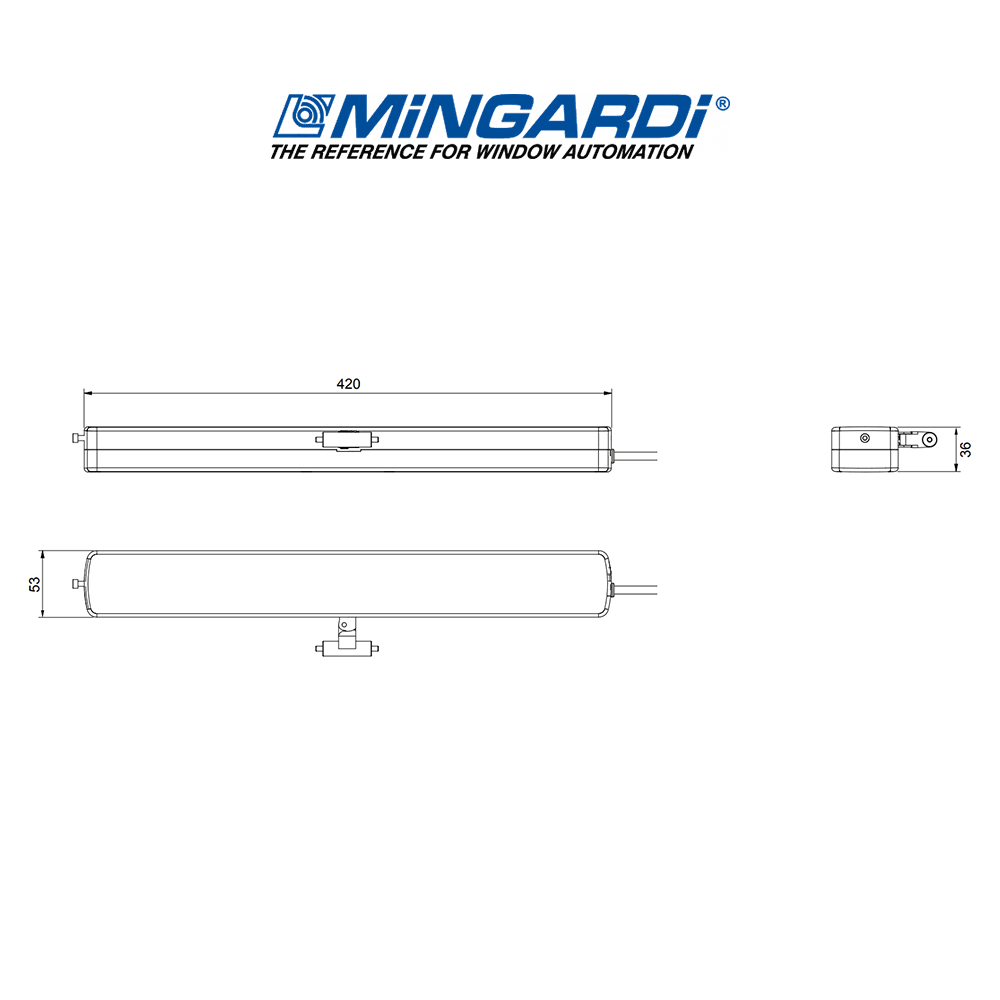 Mingardi - Attuatore motore a catena per finestre MICRO EVO BASIC Mingardi - Attuatore motore a catena per finestre MICRO EVO BASIC