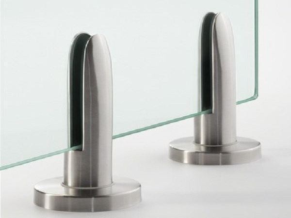 MOD 6100 Q-Railing morsetti per vetro a pavimento Easy Glass