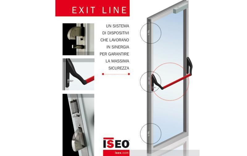 MULTIBLINDO EASY EXIT Iseo - Serratura multipunto meccanica autorichiudente per maniglioni antipanico