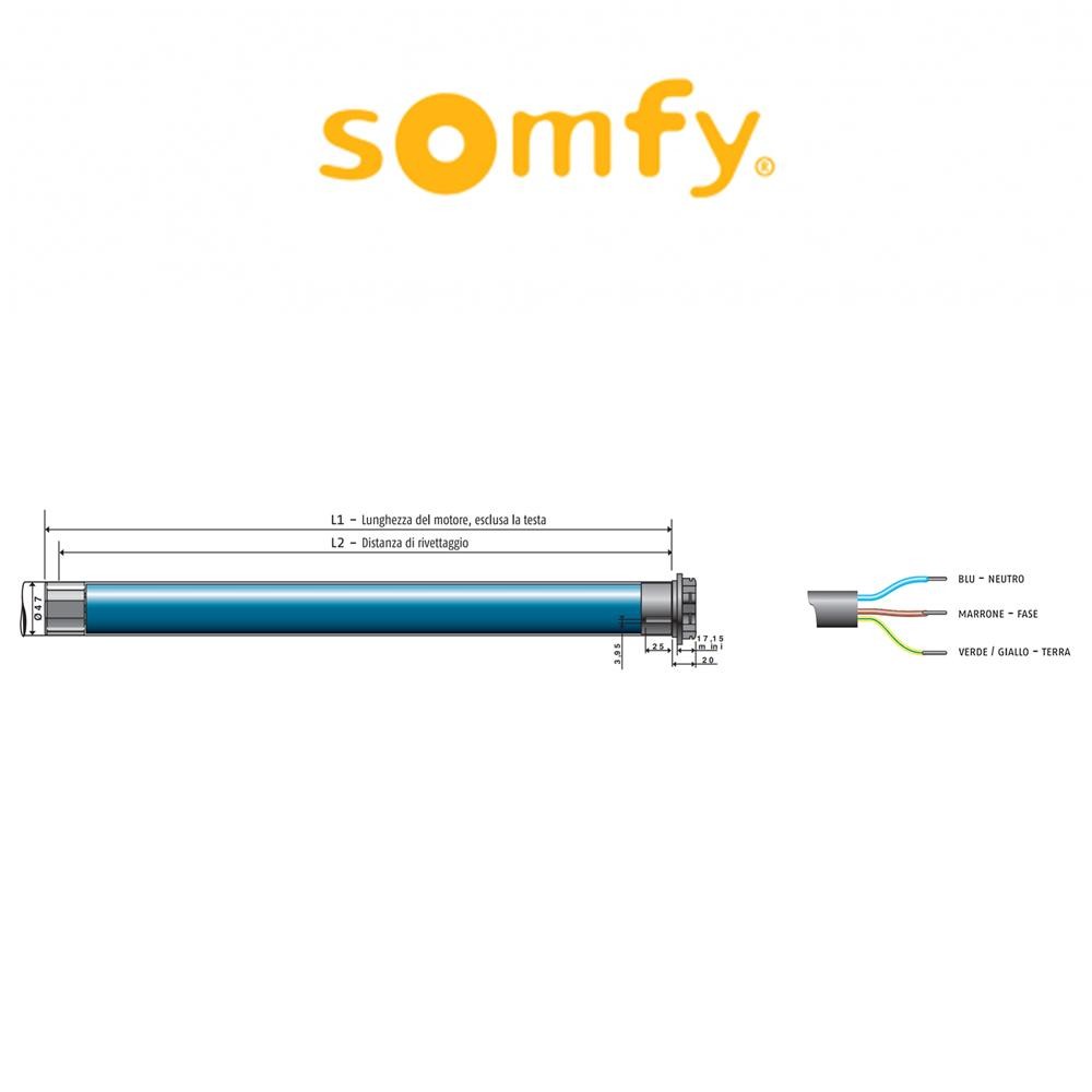 OXIMO RTS Somfy motore radio per tapparelle OXIMO RTS Somfy motore radio per tapparelle