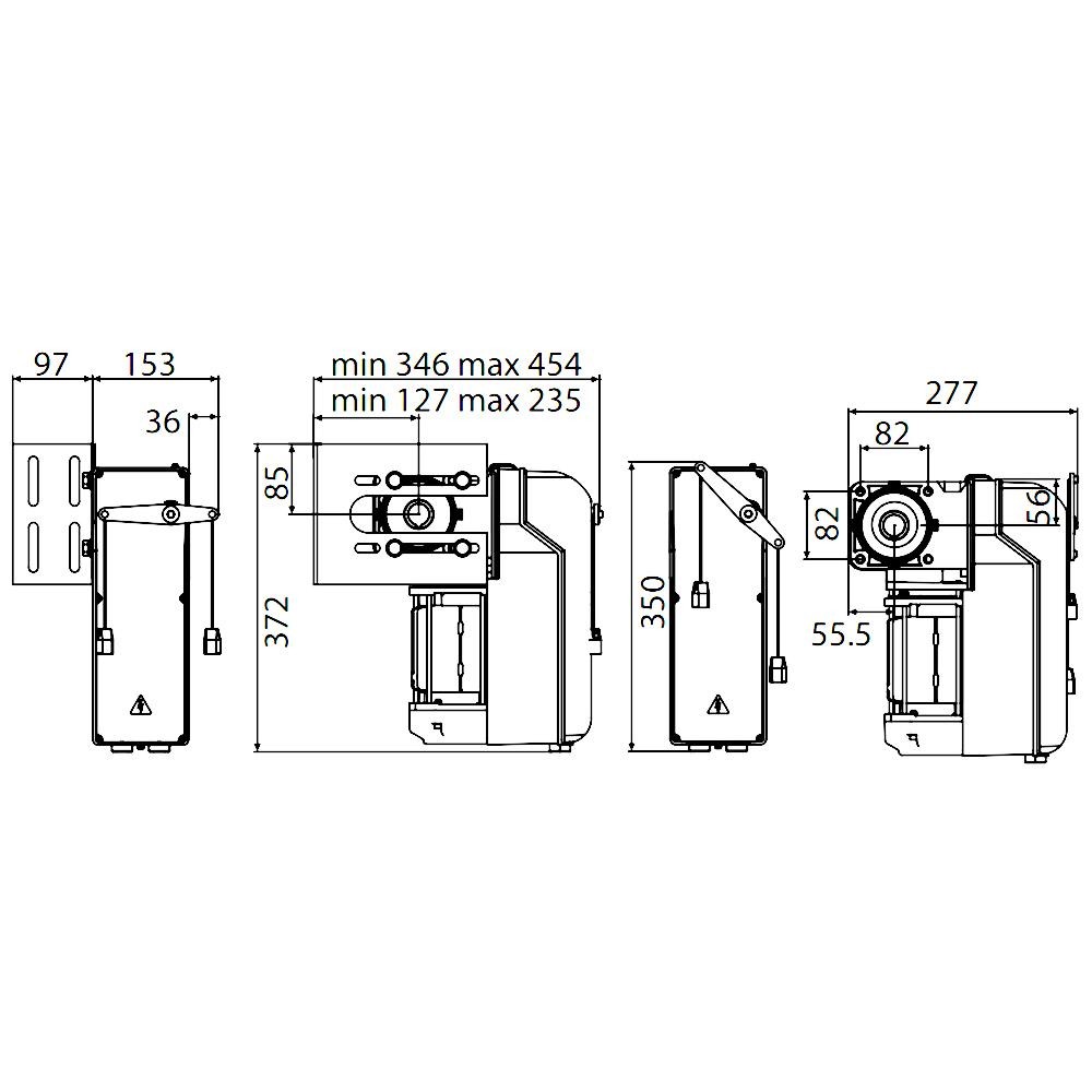 PEGASO B CJA UP BFT operatore elettromeccanico per l’automazione di porte sezionali industriali 