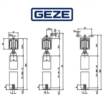 PERLAN 140 Geze - Sistema di ferramenta per porte scorrevoli con peso dell'anta 140 kg
