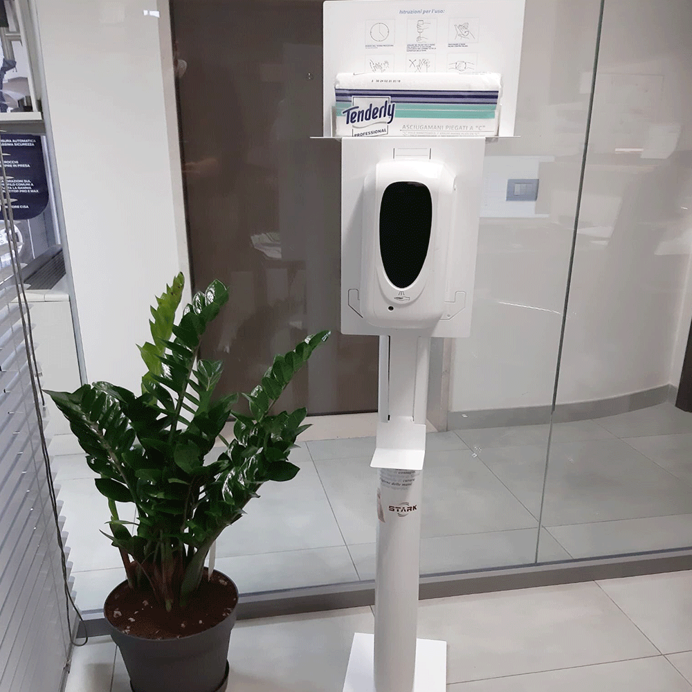 Piantana porta dispenser per gel igienizzante 500 mL Piantana porta dispenser per gel igienizzante 500 mL