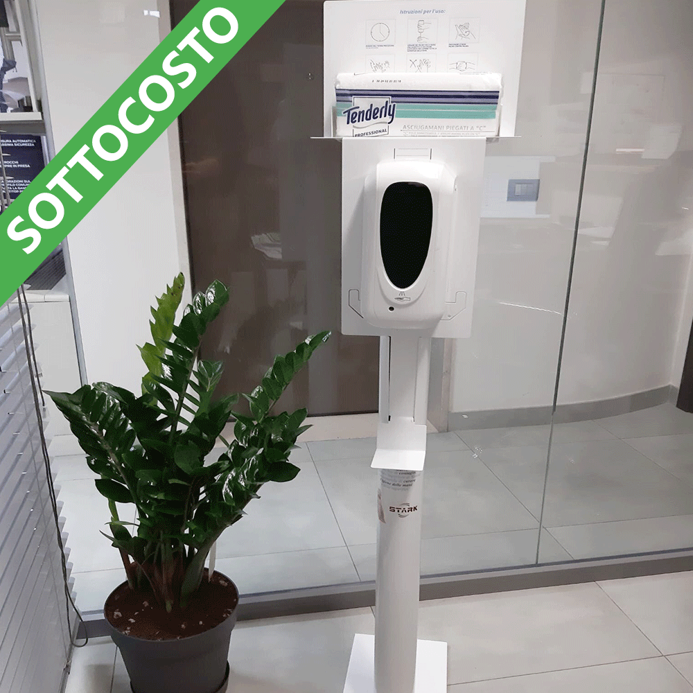 Piantana porta dispenser per gel igienizzante 500 mL Piantana porta dispenser per gel igienizzante 500 mL