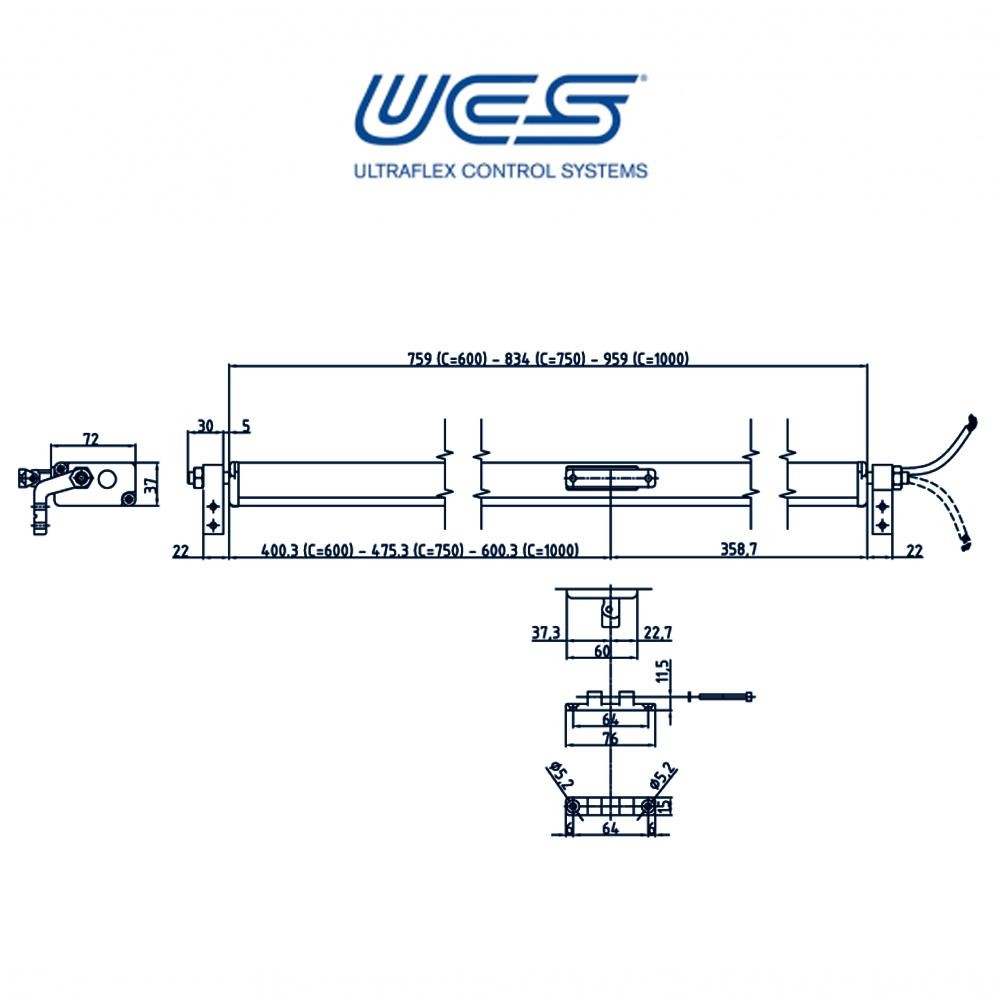 QUASAR L Ultraflex UCS - Attuatore a catena per finestre vasistas e a sporgere