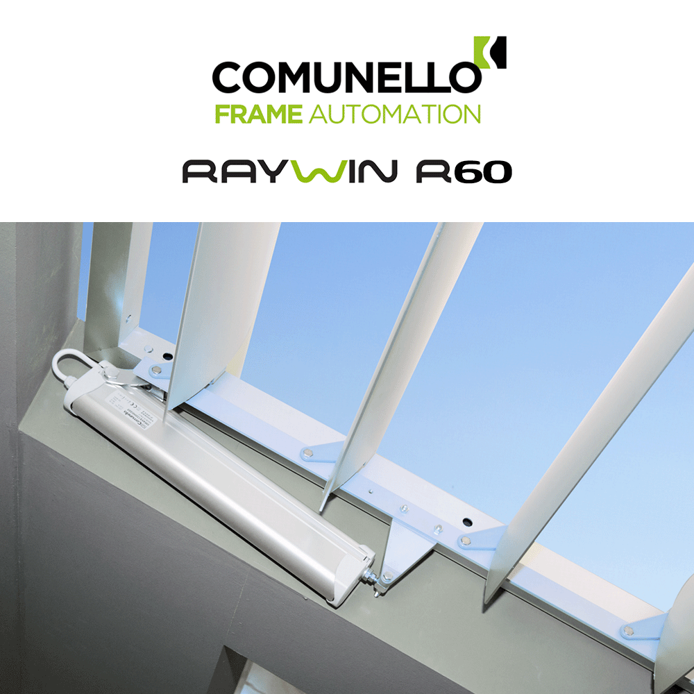 RAYWIN R60 REGULATOR Comunello - Attuatore elettrico a stelo per finestre a sporgere e lucernari RAYWIN R60 REGULATOR Comunello - Attuatore elettrico a stelo per finestre a sporgere e lucernari