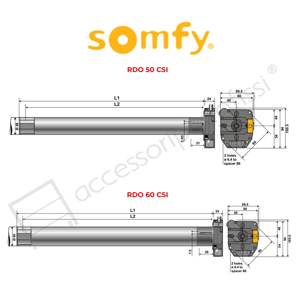 RDO CSI Somfy motore con manovra di soccorso per serrande e tende da sole RDO CSI Somfy motore con manovra di soccorso per serrande e tende da sole