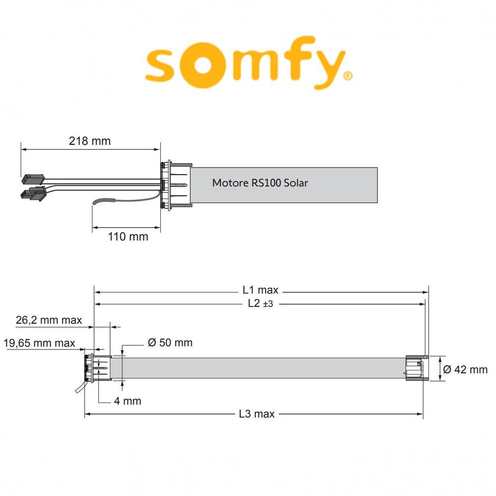 RS 100 SOLAR io KIT Somfy motore per tapparelle RS 100 SOLAR io KIT Somfy motore per tapparelle