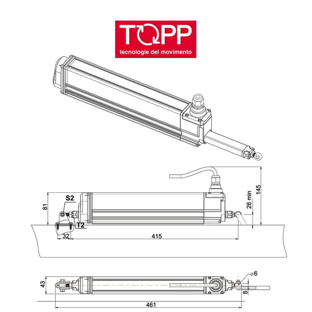 S80 SYNCRO Topp - Coppia attuatori sincronizzati a stelo per lucernari e cupole S80 SYNCRO Topp - Coppia attuatori sincronizzati a stelo per lucernari e cupole