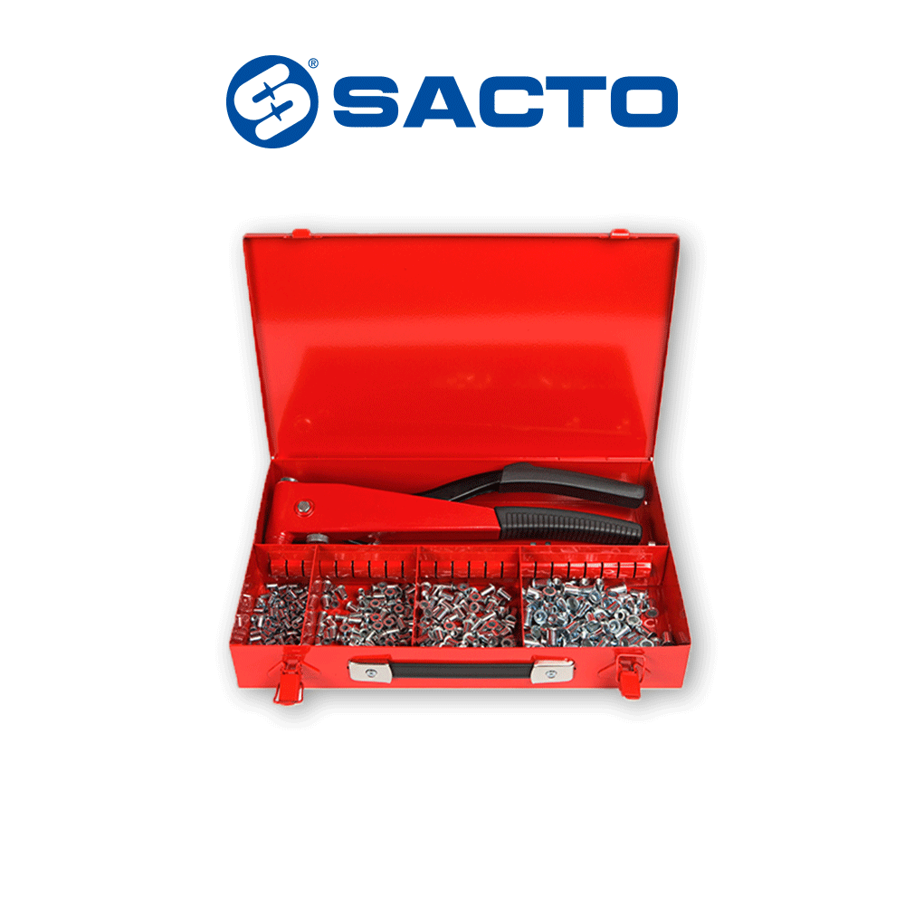 CNX5 Sacto rivettatrice tirainserti manuale M3-M4-M5 completa di cassetta CNX5 Sacto rivettatrice tirainserti manuale M3-M4-M5 completa di cassetta