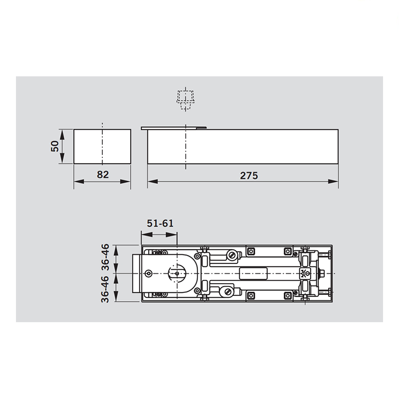 BTS 75 V Dormakaba - Chiudiporta a pavimento per porte a battente BTS 75 V Dormakaba - Chiudiporta a pavimento per porte a battente