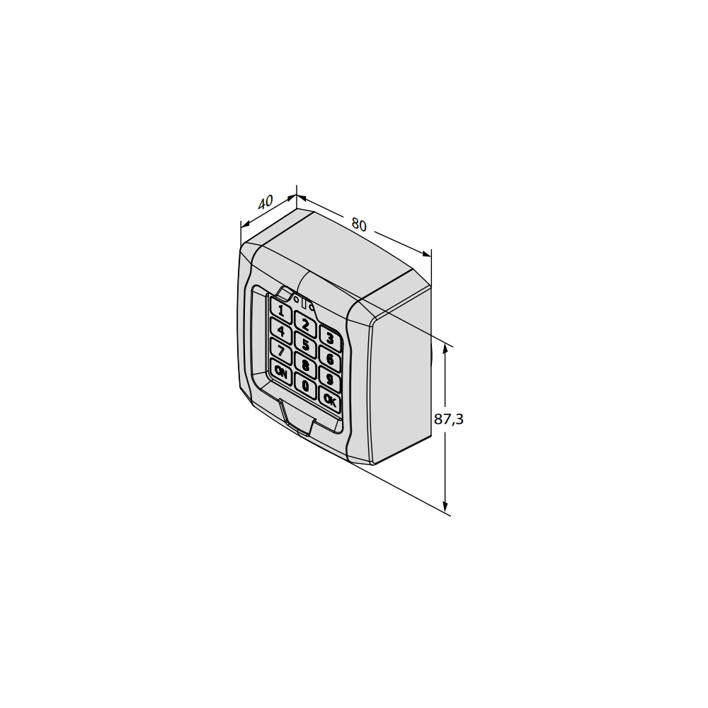Q.BO KEY WM BFT selettore a chiave non antivandalica con struttura in plastica