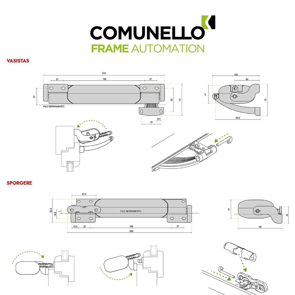 SMART Comunello | Attuatore elettrico a catena per finestre vasistas e a sporgere SMART Comunello | Attuatore elettrico a catena per finestre vasistas e a sporgere
