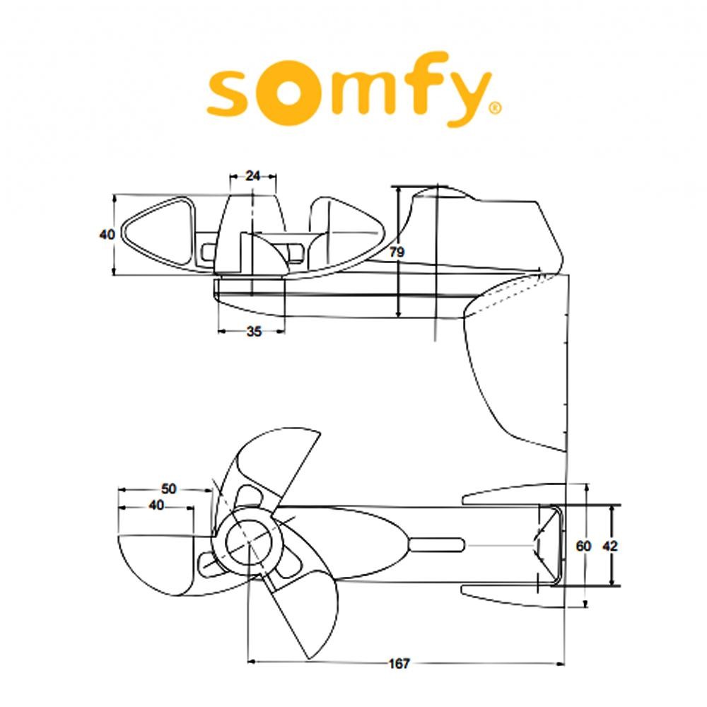 SOLIRIS WT Somfy - sensore per vento e sole SOLIRIS WT Somfy - sensore per vento e sole