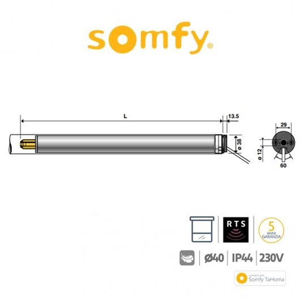 SONESSE 40 WT Somfy motore radio per tende interne e tende a rullo