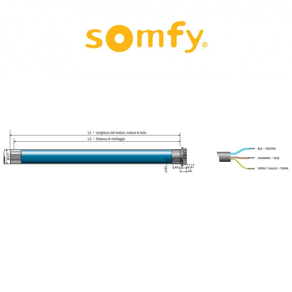 SONESSE 50 RTS Somfy motore radio per tende interne e tende a rullo SONESSE 50 RTS Somfy motore radio per tende interne e tende a rullo