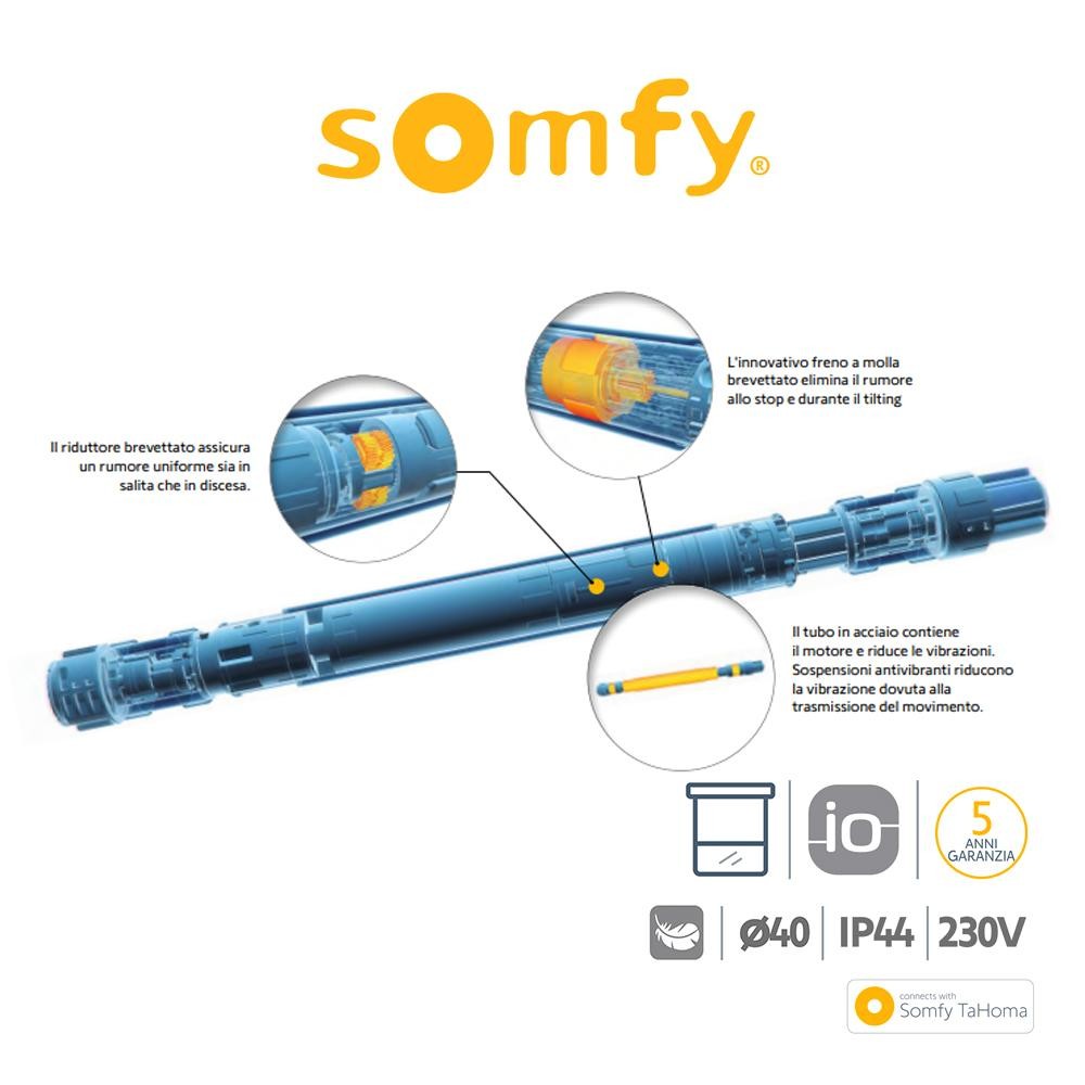 SONESSE ULTRA 50 DC RS485 Somfy motore radio per tende interne e tende a rullo 