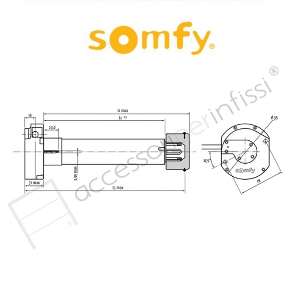 SUNEA 50 io CSI Somfy motore radio per tende da sole a cassonetto con manovra di soccorso SUNEA 50 io CSI Somfy motore radio per tende da sole a cassonetto con manovra di soccorso
