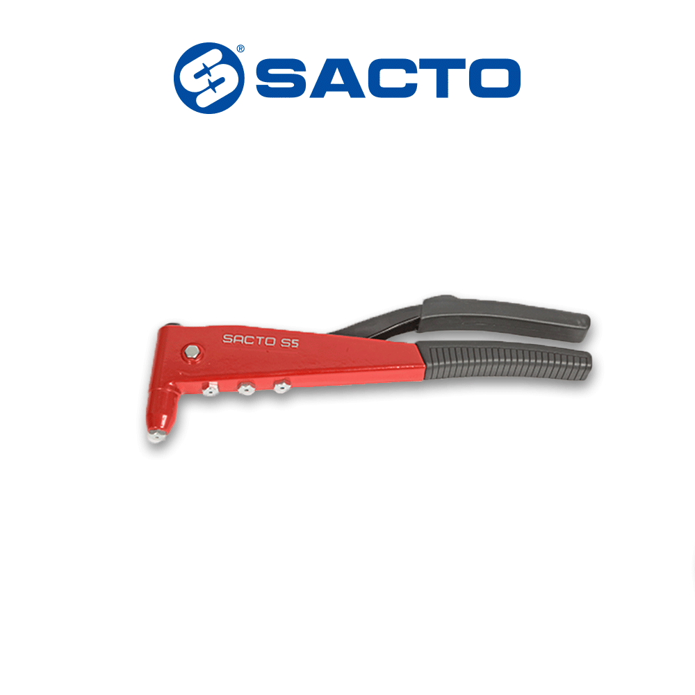 SUPER 5 Sacto rivettatrice professionale manuale per tutti i tipi di rivetti sia in alluminio che inox o rame SUPER 5 Sacto rivettatrice professionale manuale per tutti i tipi di rivetti sia in alluminio che inox o rame