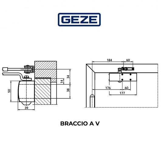 TS 1500 Geze - Chiudiporta aereo per porte a battente TS 1500 Geze - Chiudiporta aereo per porte a battente