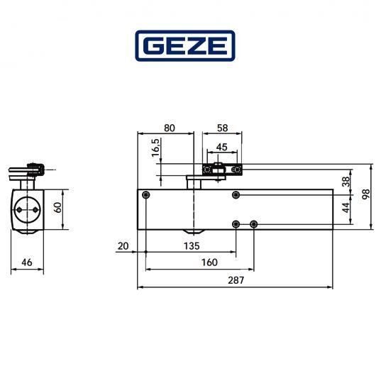 TS 4000 Geze - Chiudiporta aereo per porte a battente