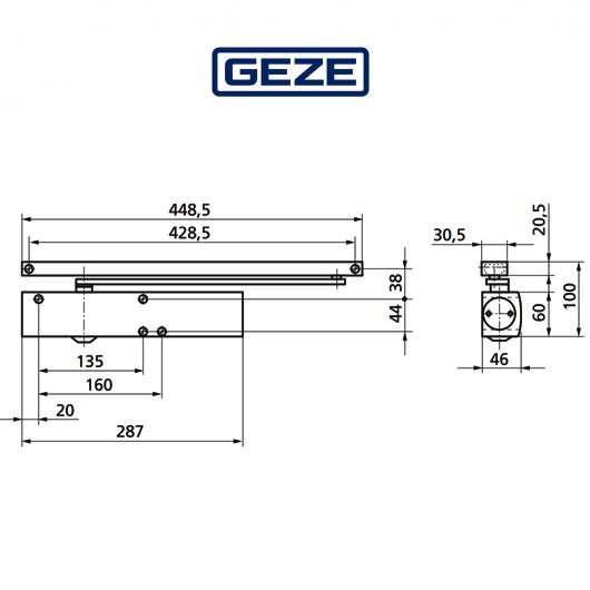 TS 5000 Geze - Chiudiporta aereo per porte a battente