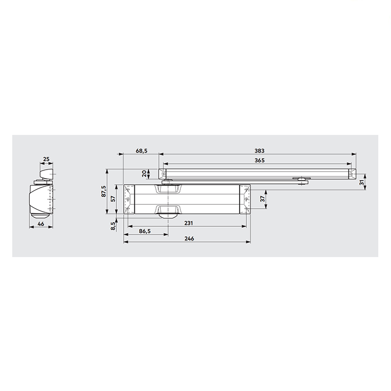 TS 90 Dormakaba - Chiudiporta aereo per porte a battente TS 90 Dormakaba - Chiudiporta aereo per porte a battente