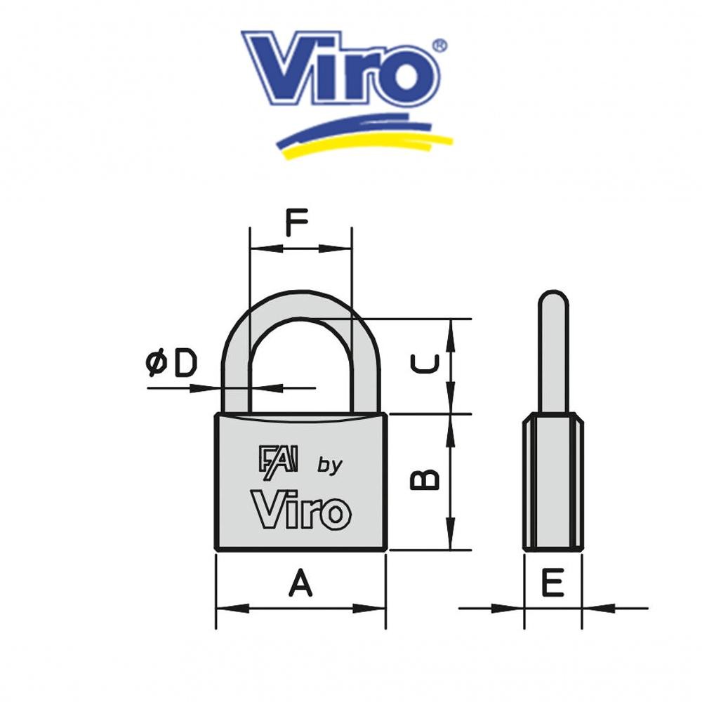 Lucchetto rettangolare Fai Viro Lucchetto rettangolare Fai Viro
