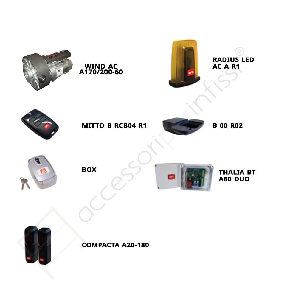 WIND AC A KIT 170/200-60 EF AUTO BFT operatore per serrande avvolgibili WIND AC A KIT 170/200-60 EF AUTO BFT operatore per serrande avvolgibili