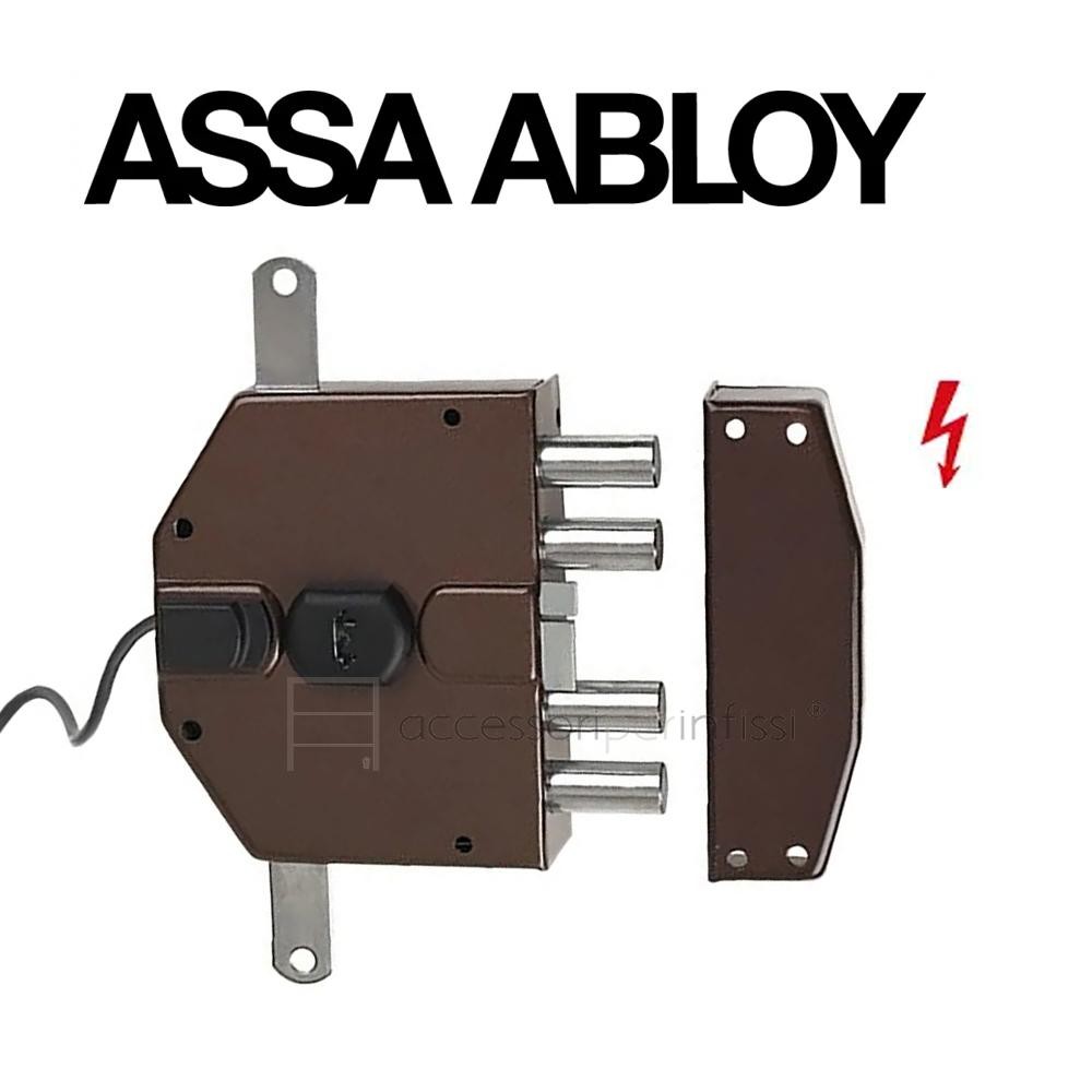 Y6823560 Assa Abloy | Serratura elettrica di sicurezza da applicare Segreta mano destra lunghezza cilindro 60