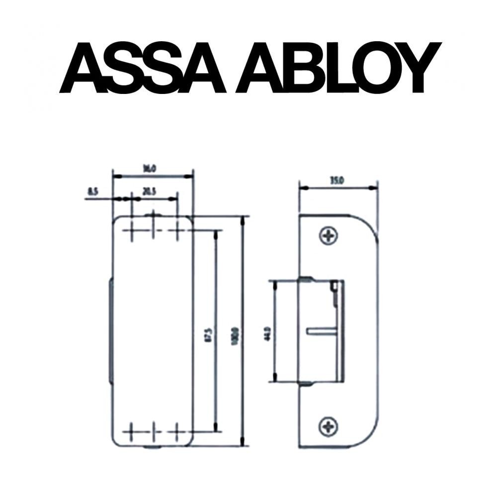 YF16503/1 Assa Abloy | Incontro elettrico per maniglione antipanico Yale con sganciamento permanente senza fermo a giorno 