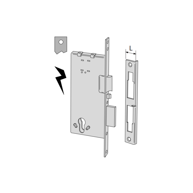 Contatto Per Serratura Elettrica Cisa Art.06510.00 - Spessore 2mm