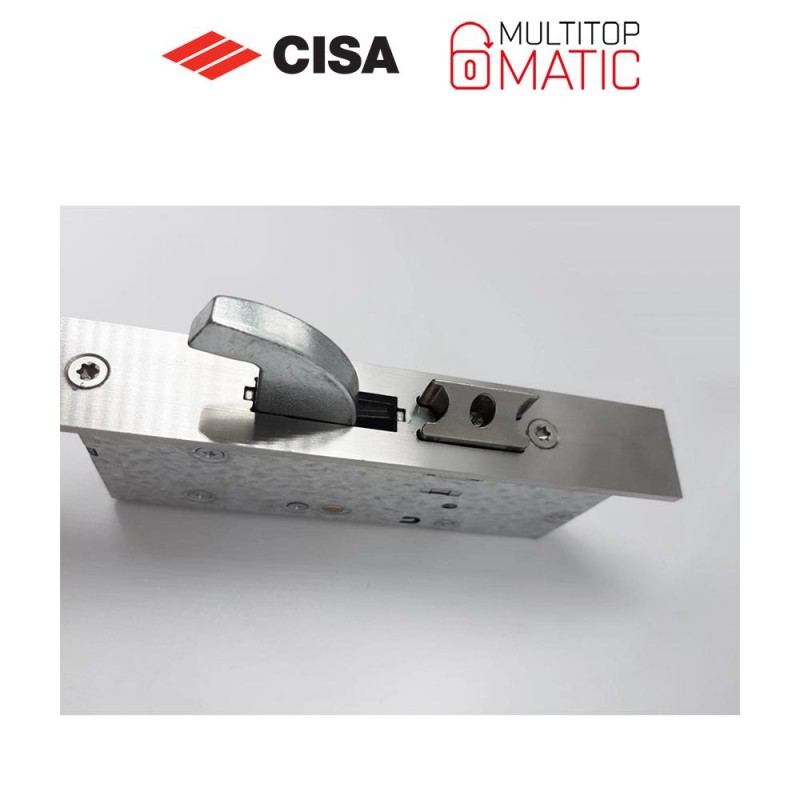 Serratura Multipunto CISA 49526 Per Porte Blindate - 3 Catenacci, Scrocco Regolabile 11-17 Mm, Acciaio Nero