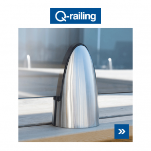 Q-Railing - Morsetti per vetro a pavimento Easy Glass MOD 6000