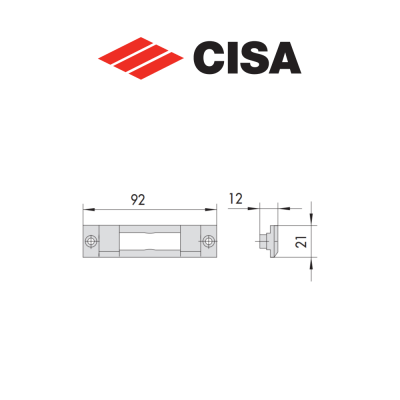 Contropiastra in nylon Cisa art. 0628789