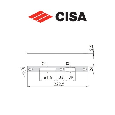 Contropiastra centrale in acciaio Cisa art. 0646130