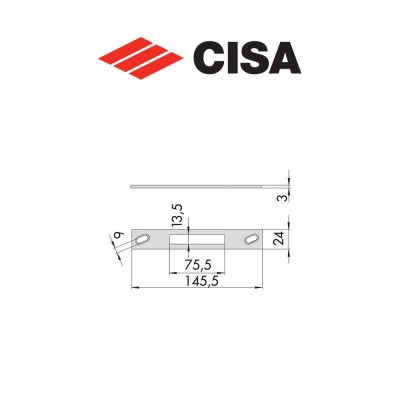 Contropiastra per deviatori in acciaio Cisa art. 0646134