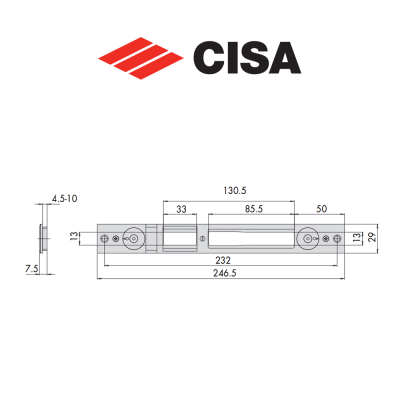 Contropiastra in metallo Cisa art. 0646325