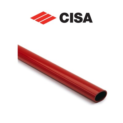 Barra ovale orizzontale per maniglioni antipanico Cisa 1200 mm Rossa art. 0700714