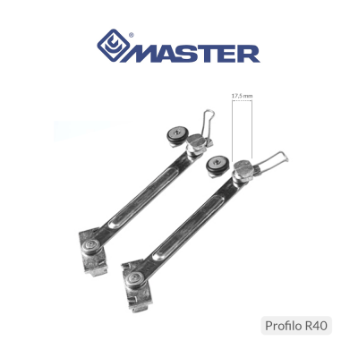 Coppia bracci vasistas Master Simple Plus profilo R40 art. 1114.1