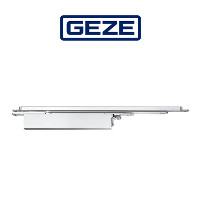 BOXER 2-4 Geze - Chiudiporta integrato completo di braccio a slitta e fermo meccanico per porte a battente