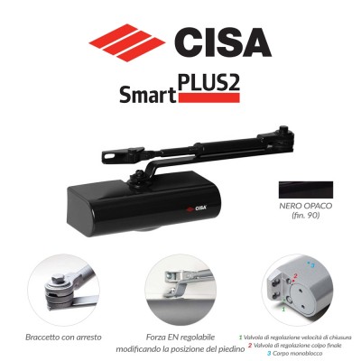 Chiudiporta Cisa Multiforza Smart Plus 2 art. C141603