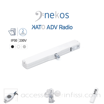 KIT KATO ADV RADIO Nekos attuatore radio a catena per finestre vasistas e lucernari