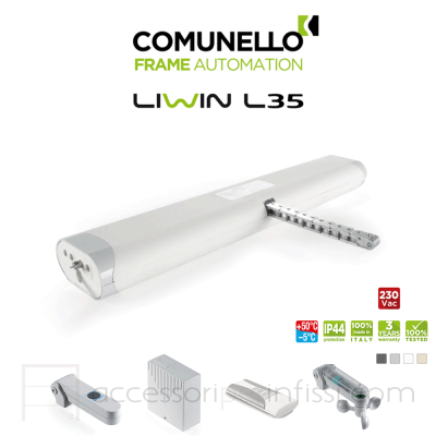 KIT LIWIN L35 Comunello | Attuatore elettrico a catena per finestre vasistas e a sporgere