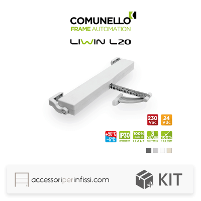 KIT LIWIN L20 Comunello - Attuatore elettrico a catena per finestre vasistas e a sporgere