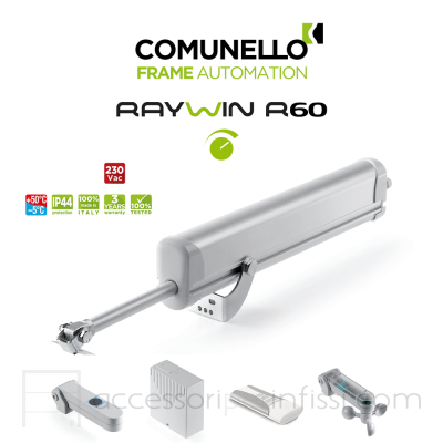 KIT RAYWIN R60 REGULATOR Comunello - Attuatore elettrico a stelo per finestre a sporgere e lucernari