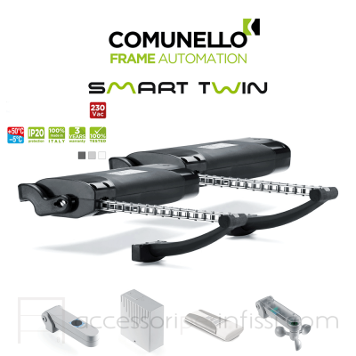 KIT SMART TWIN 230V Comunello - Attuatori elettrici a catena per finestre vasistas e a sporgere