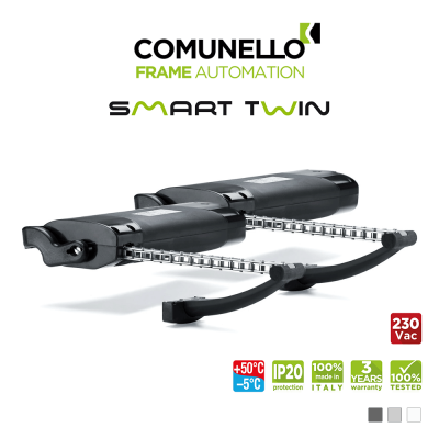 SMART TWIN Comunello | Kit 2 attuatori elettrici a catena per finestre vasistas e a sporgere