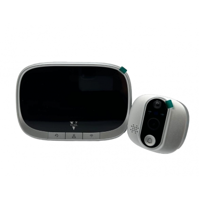 E0755 12 VI.TEL. - SPIONCINO DIGITALE WIFI 4,3" LCD C/SENSORE FOTO/VIDEO SILVER