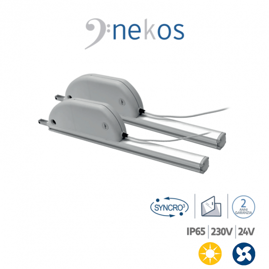 SKYRO 850 SYNCRO³ Nekos - Coppia attuatori a cremagliera per lucernari e cupole